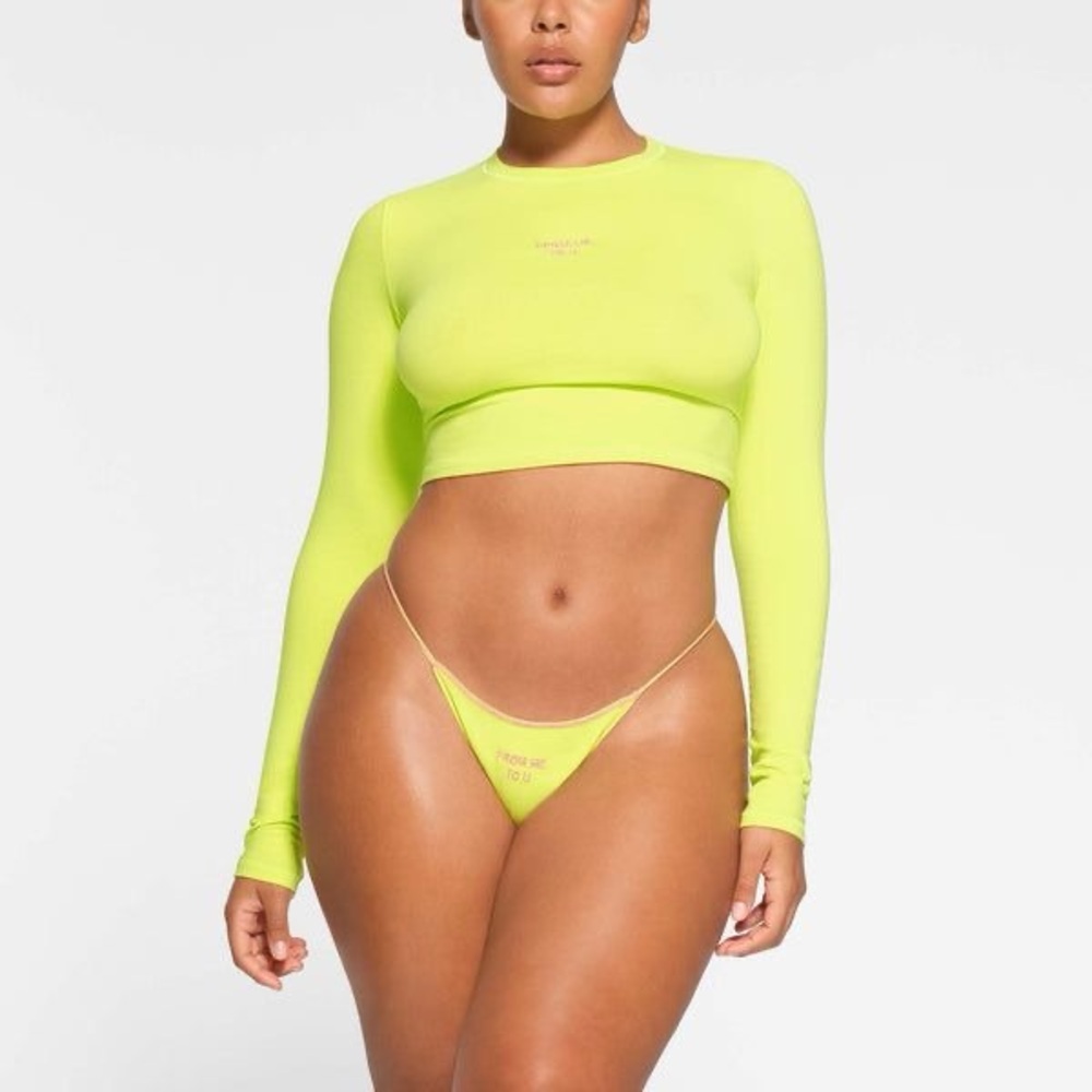 SKIMS Neon FROM ME TO U Long Sleeve Tee
